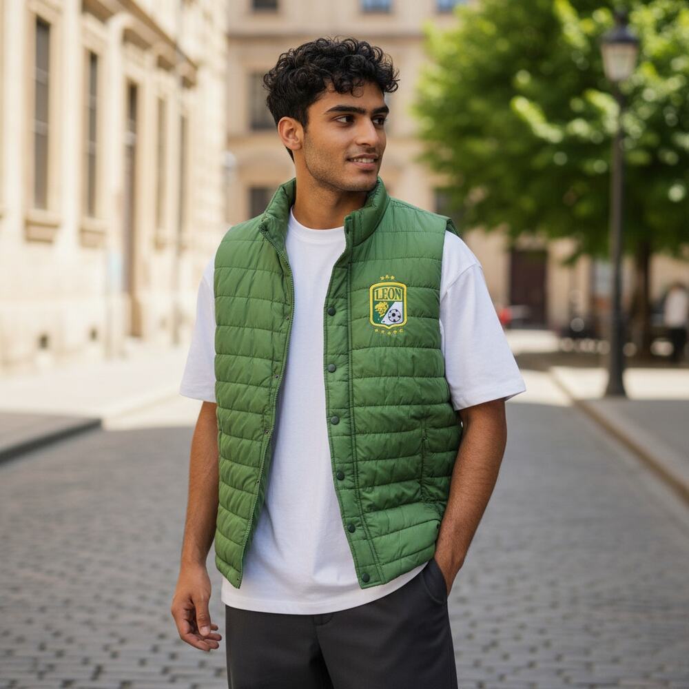 Tienda Oficial 'La Guarida del León' Club Soccer Team Crest Quilted Vest Small